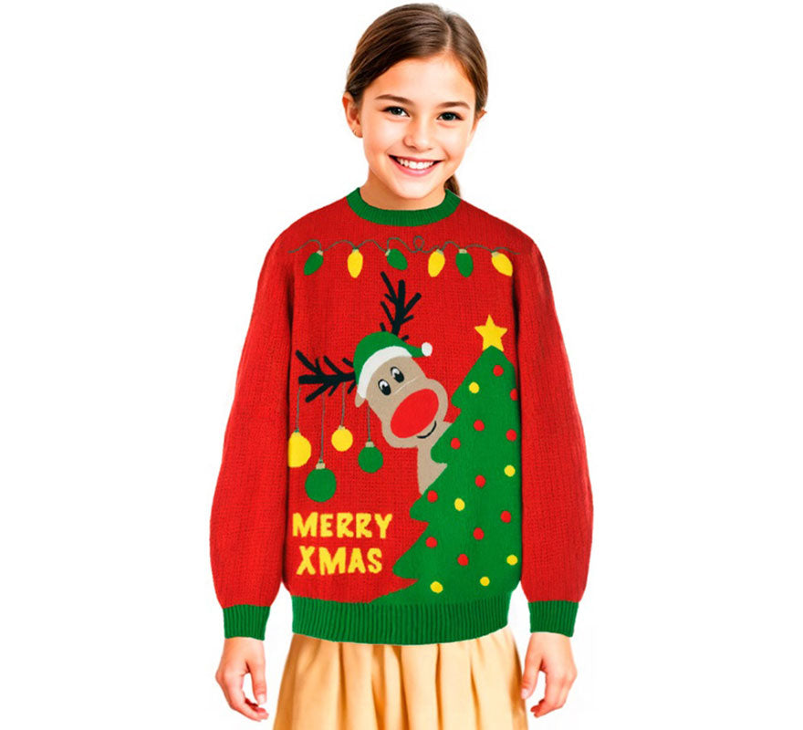 Translation missing: pt-PT.Jersey Navideño Renito con Luces para niños