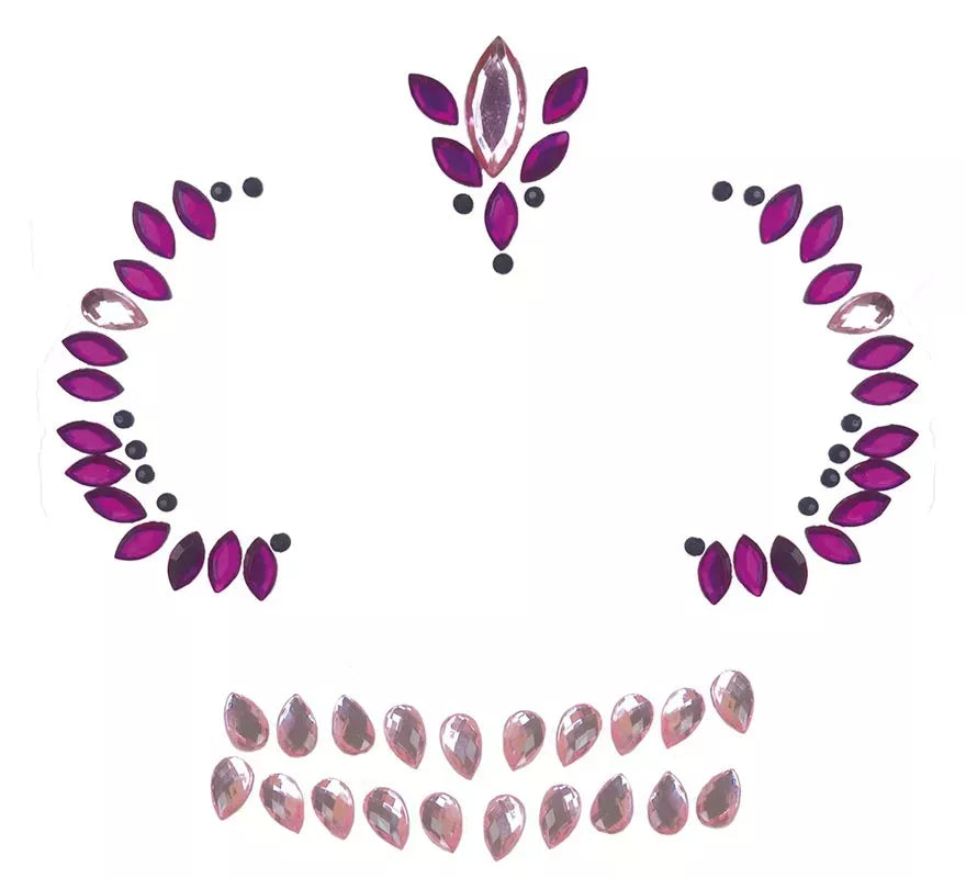Translation missing: pt-PT.Joyas Faciales Adhesivas de Calavera Lila