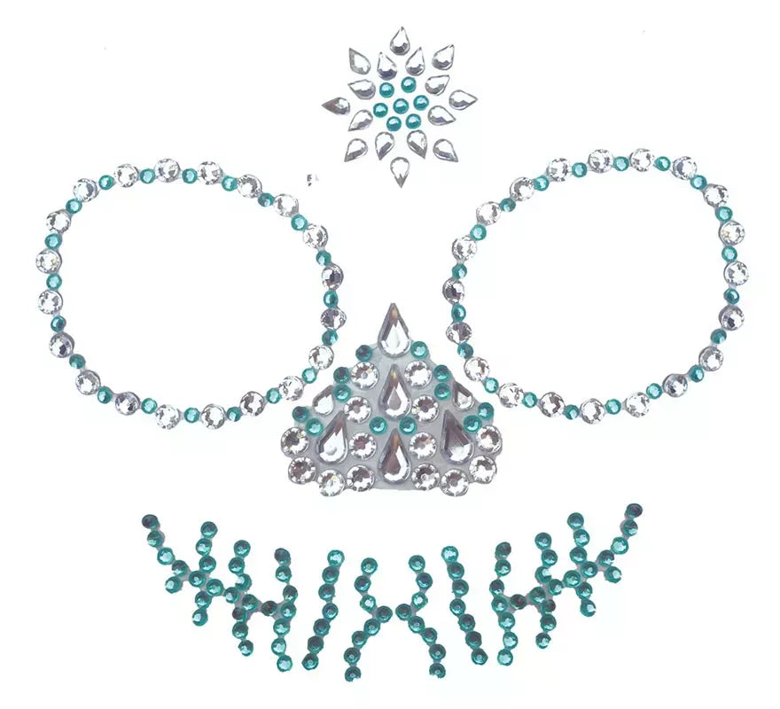 Translation missing: pt-PT.Joyas Faciales Adhesivas de Calavera Verde