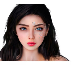 Joias faciais adesivas Gemas de lágrima para adultos