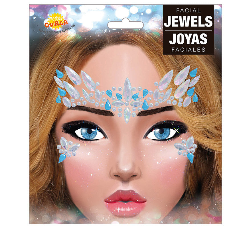 Translation missing: pt-PT.Joyas Faciales Azules y Blancas Adhesivas