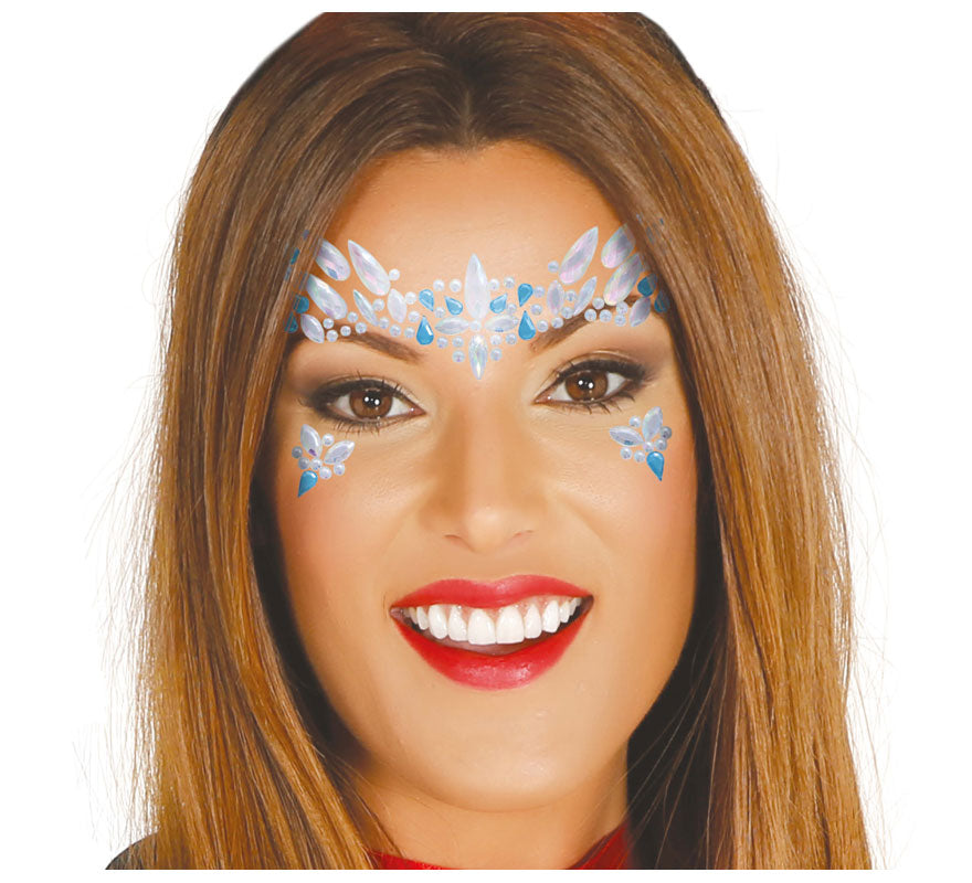 Translation missing: pt-PT.Joyas Faciales Azules y Blancas Adhesivas