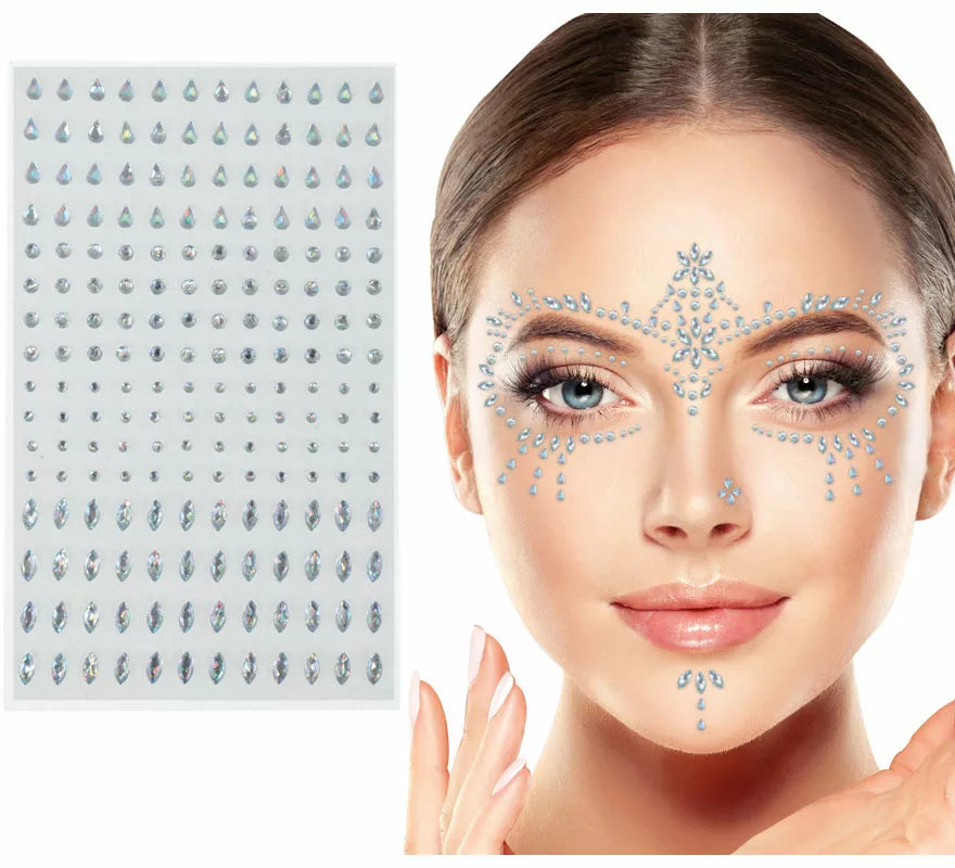Translation missing: pt-PT.Joyas Faciales brillantes surtidas de 10x20 cm adulto