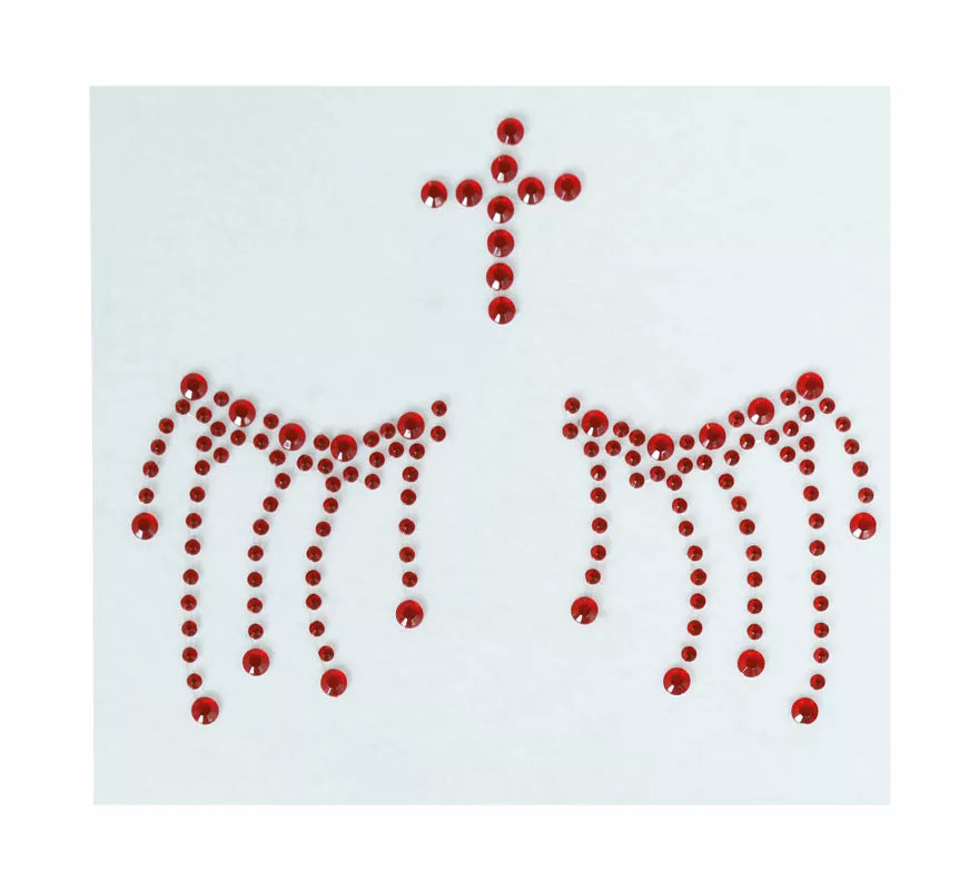 Translation missing: pt-PT.Joyas Faciales Cruz roja Adhesivas de 13x15 cm