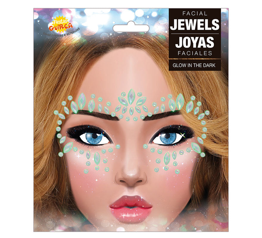 Joyas Faciales Glow In The Dark 1 Adhesivas