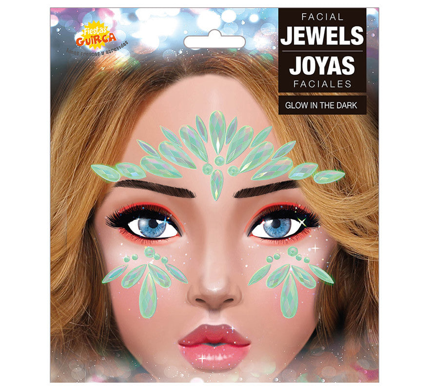 Joyas Faciales Glow In The Dark 2 Adhesivas