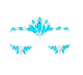 Joyas Faciales gotas azul mar y plateado