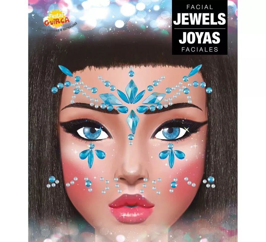 Translation missing: pt-PT.Joyas Faciales y Uñas azul Diamantes elegantes