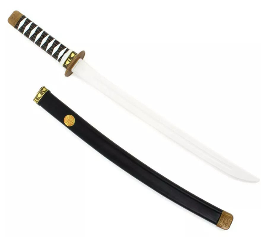 Translation missing: pt-PT.Katana Ninja blanca de juguete de 75 cm