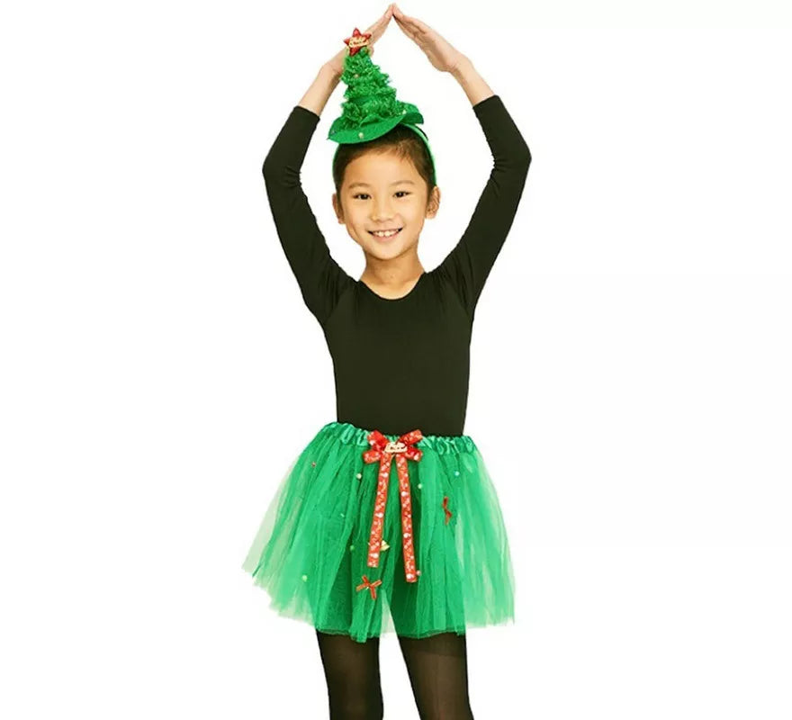 Translation missing: pt-PT.Kit Árbol Navidad Infantil de 30 cm: Diadema y Tutú de 28 cm
