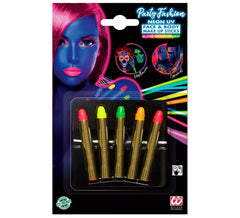 Kit de 5 bastões de maquiagem fluorescentes