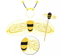 Kit Bee Infantil: Asas, Tiara e Varinha