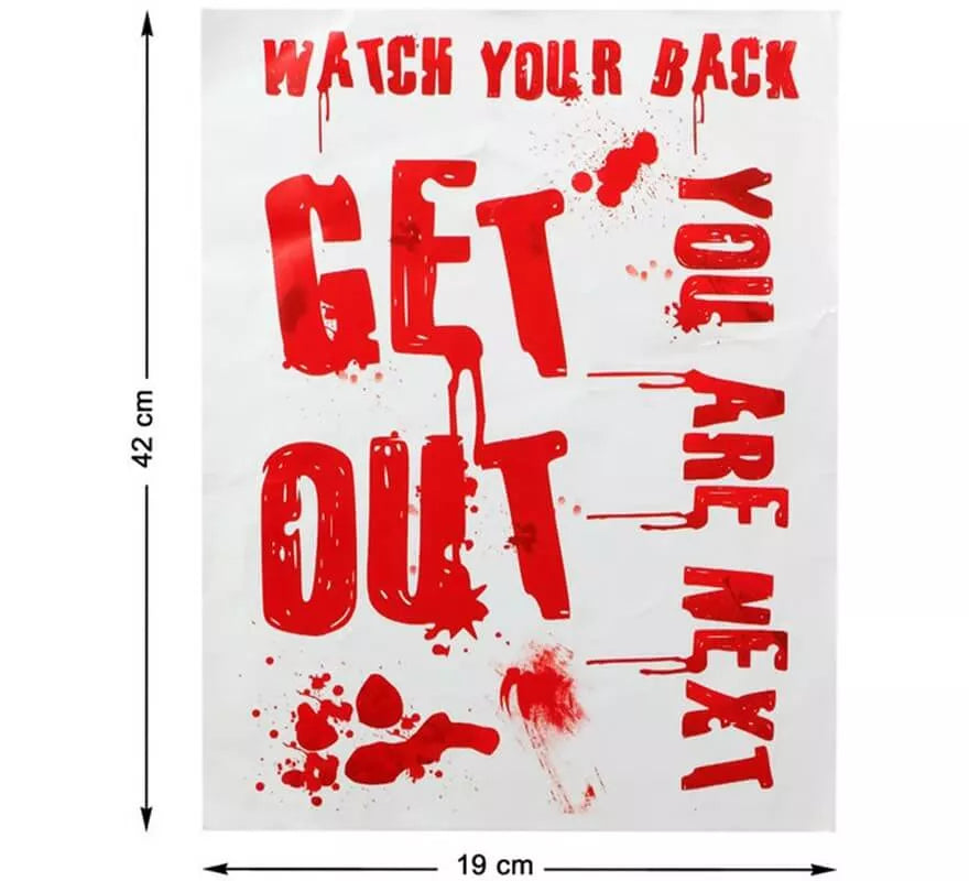 Translation missing: pt-PT.Kit de Adhesivas con Sangre para Halloween 42x19 cm