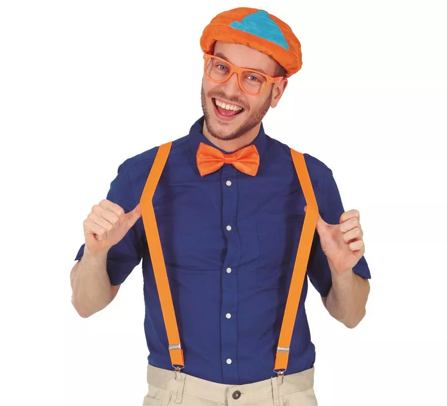 Kit de Animador adulto: Gorra, Pajarita, Tirantes y Gafas