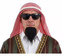 Kit Árabe: Barba, Óculos e Turbante