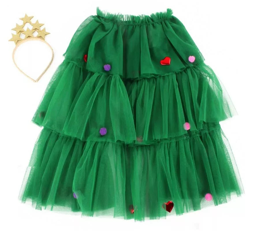 Translation missing: pt-PT.Kit de Árbol de Navidad: Diadema y Capa de Tul de 54 cm