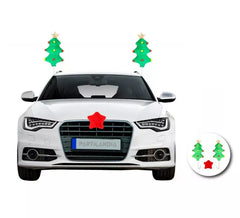 Kit Estrela de Decoração de Carro e Árvore de Natal