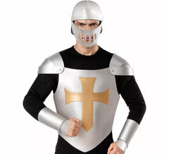 Kit de Armadura Medieval Prateada Masculina