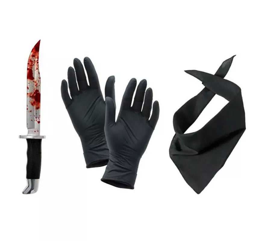 Translation missing: pt-PT.Kit de Asesino: Cuchillo, guantes y pañuelo
