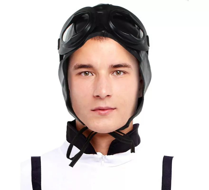Translation missing: pt-PT.Kit de Aviador adulto: Gorro y Gafas negras