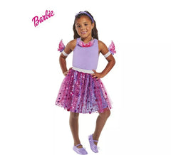 Kit Barbie Infantil: Tutu, pulseiras, colar e tiara