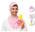 Kit de Bebé adulto: Gorro, babero y chupete