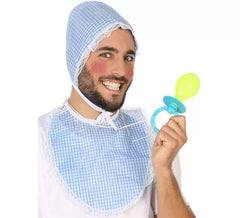 Kit Bebê para Azul: Boné, Babador e Chupeta