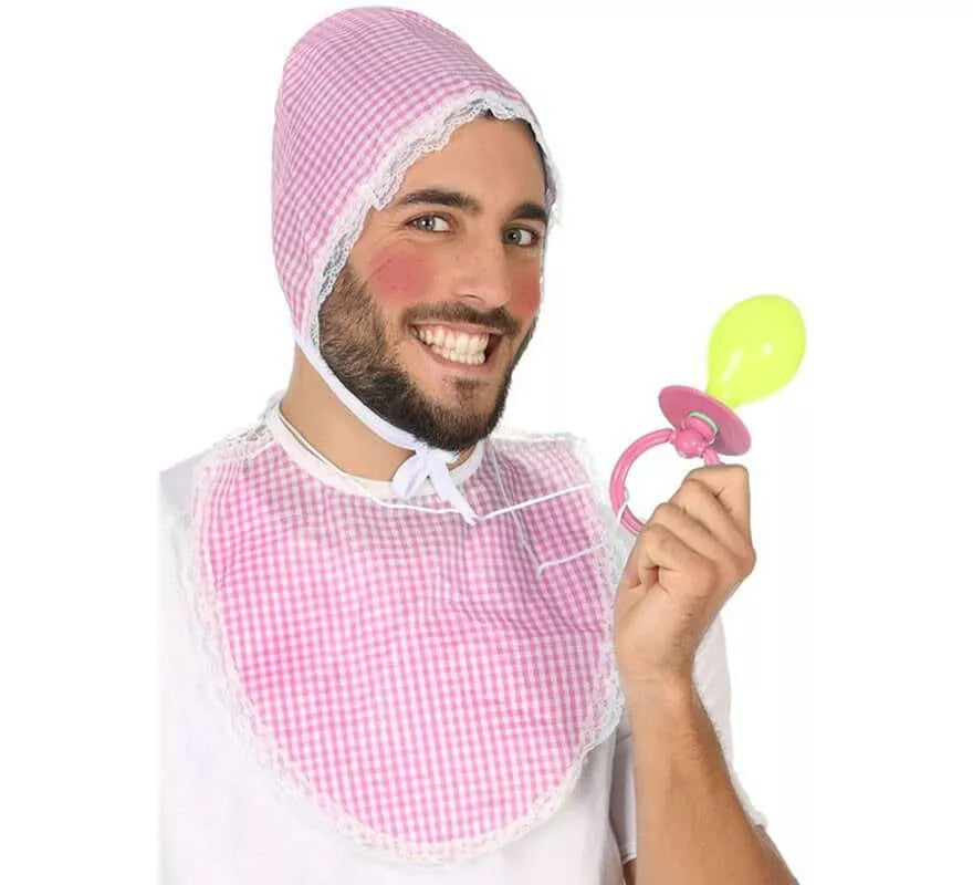 Translation missing: pt-PT.Kit de Bebé para Rosa: Gorro, Babero y Chupete