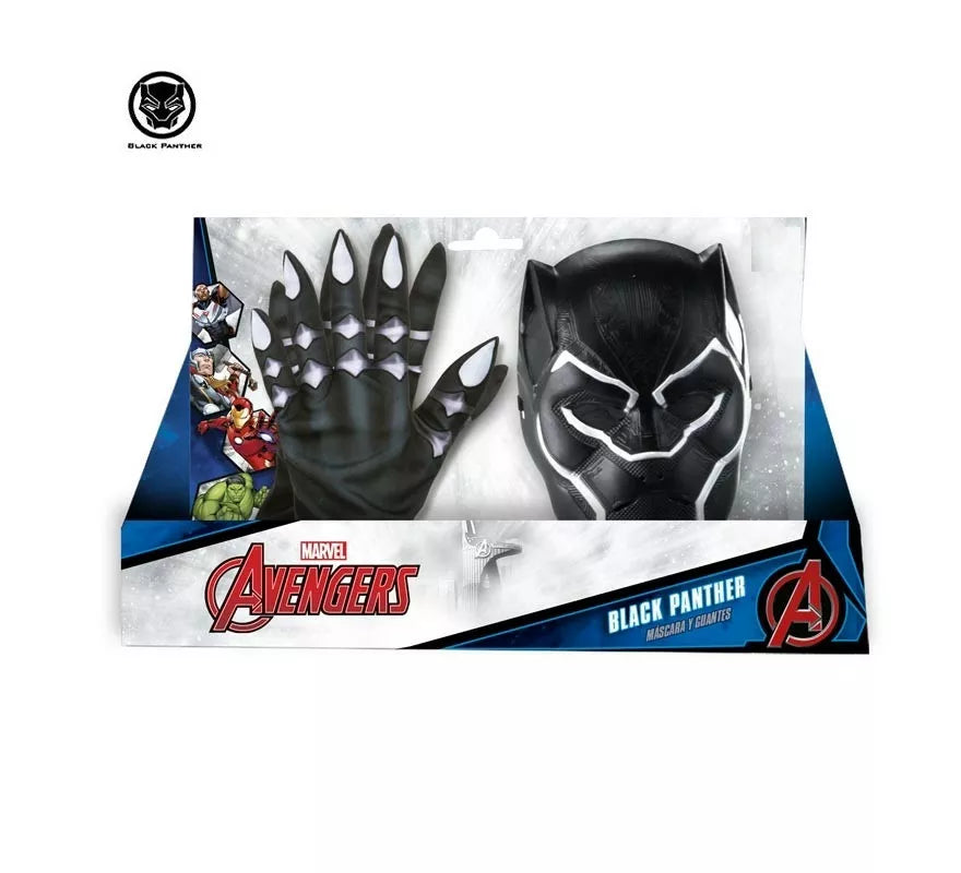 Translation missing: pt-PT.Kit de Black Panther infantil: Guantes y Máscara