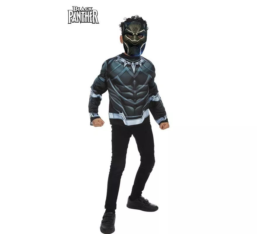 Translation missing: pt-PT.Kit de Black Panther infantil: Top y Máscara