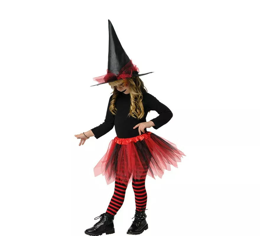 Translation missing: pt-PT.Kit de Bruja Infantil: Tutú rojo y Sombrero