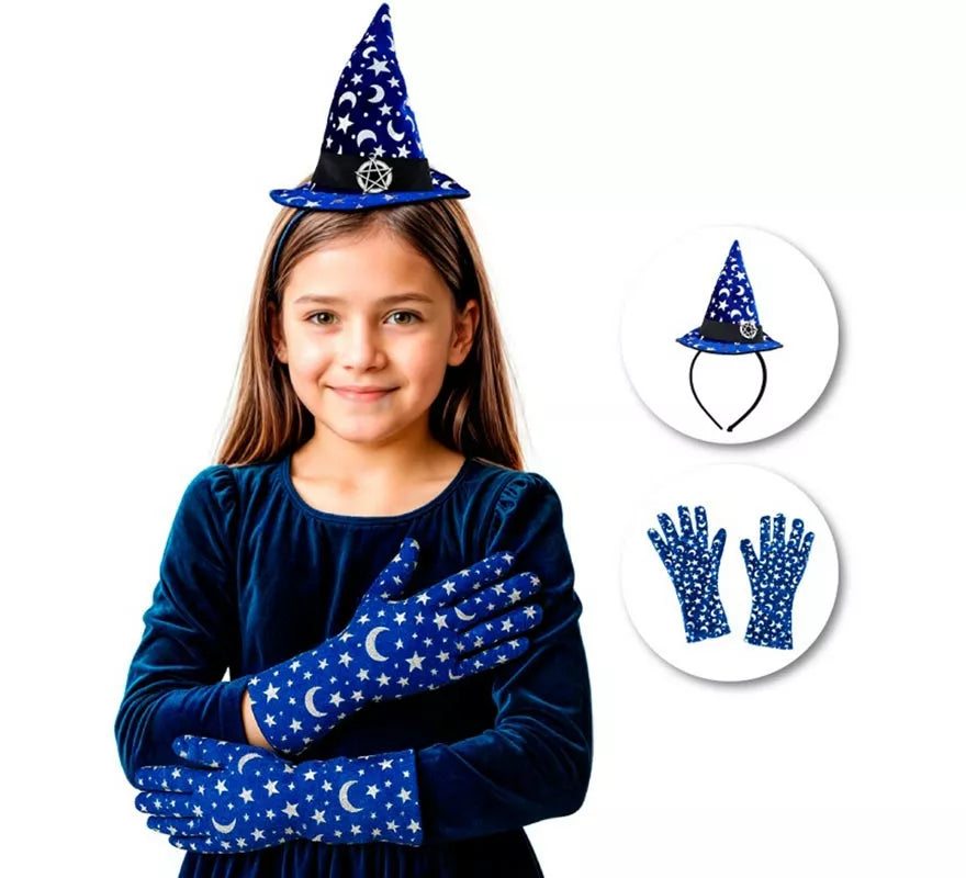 Translation missing: pt-PT.Kit de Bruja Luna Infantil: Diadema y Guantes
