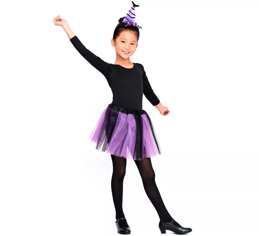 Kit de Brujita para niña: Tutú y Diadema