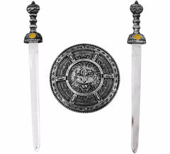 Kit de Cavaleiro: Escudo e 2 Espadas, 49x6 cm, feito de plástico