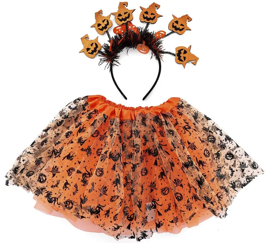 Translation missing: pt-PT.Kit de Calabaza: Diadema y Tutú Infantil