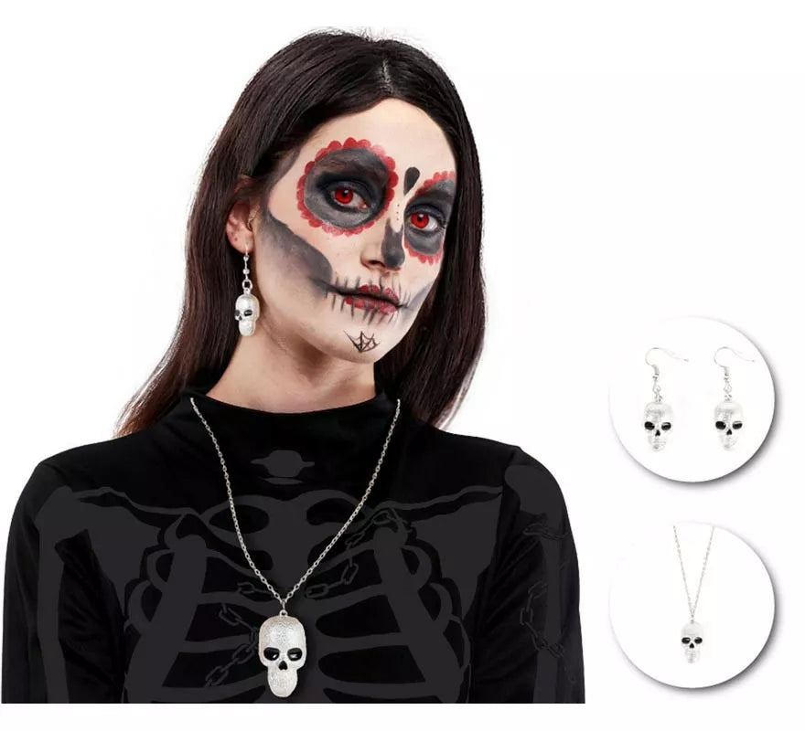 Translation missing: pt-PT.Kit de Calavera: Collar y Pendientes