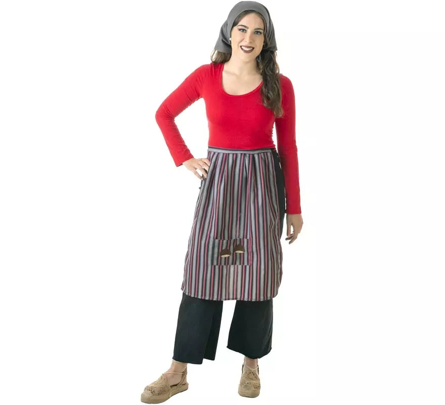 Translation missing: pt-PT.Kit de Castañera para mujer: Pañuelo y Delantal colores surtidos