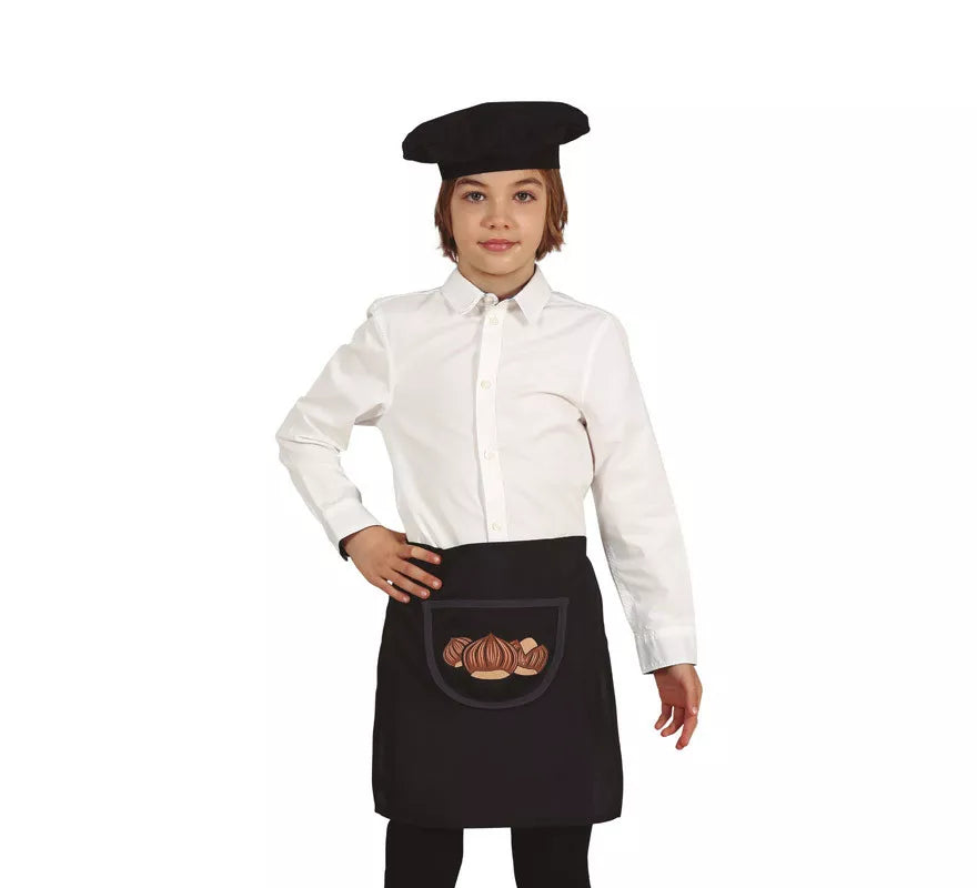 Translation missing: pt-PT.Kit de Castañero Infantil: Boina y Delantal Negro