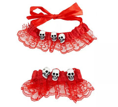 Kit Catrina Vermelha: Gargantilha e Pulseira