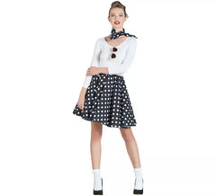 Kit Pin Up Girl Preto para Mulheres: Saia e Cachecol