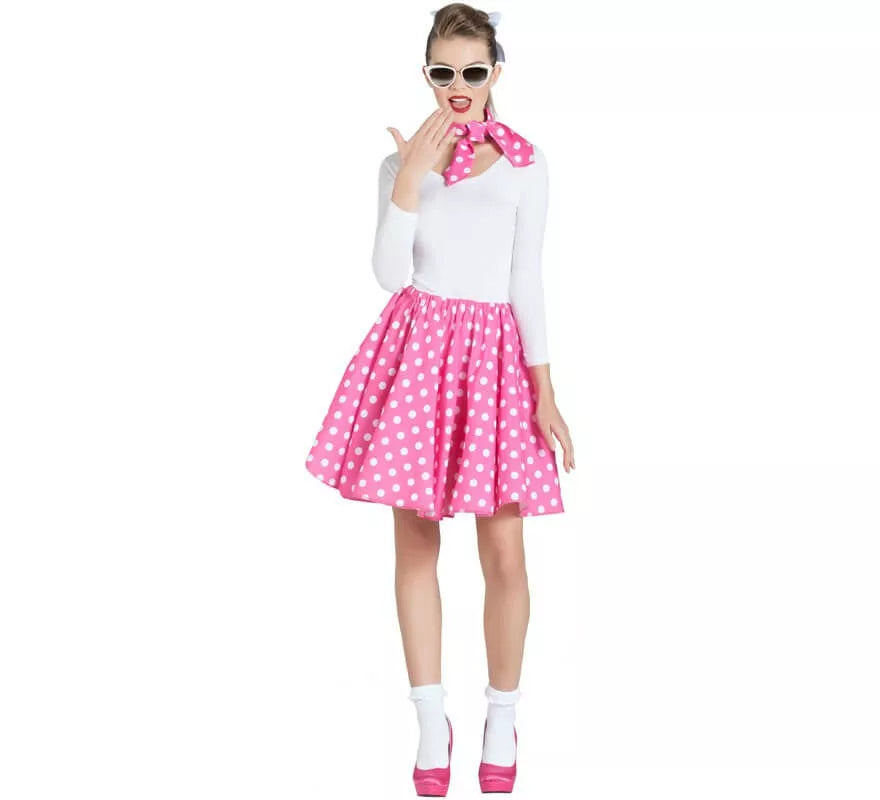 Translation missing: pt-PT.Kit de Chica Pin Up Rosa para mujer: Falda y Pañuelo