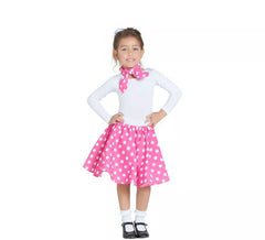 Kit Pin Up Rosa para Meninas: Saia e Lenço