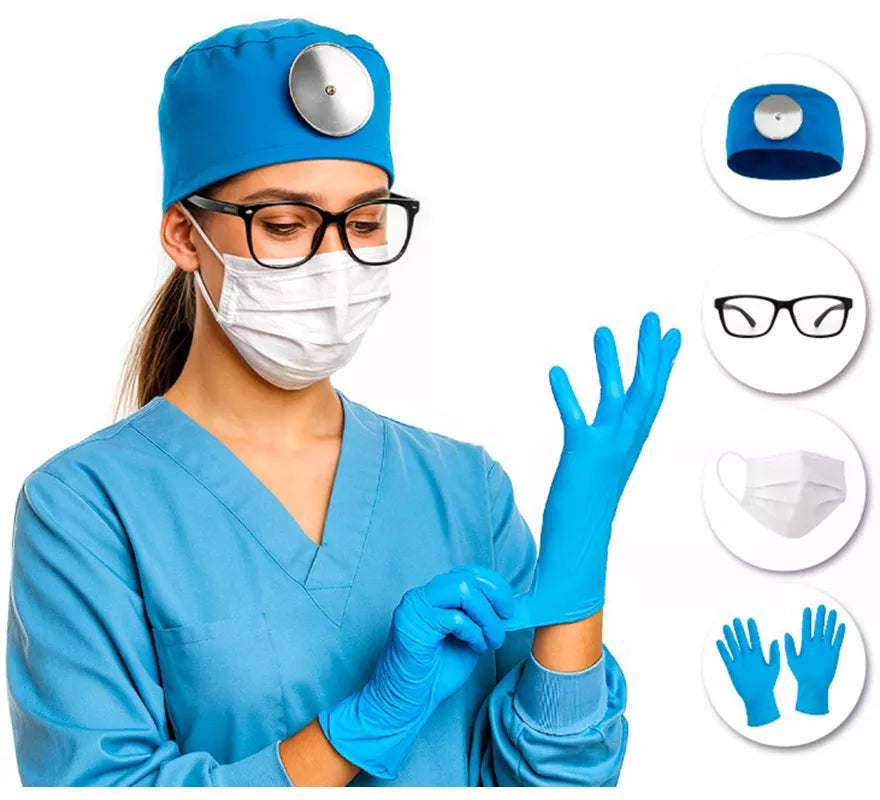 Translation missing: pt-PT.Kit de Cirujano: Gorro, Gafas, Guantes y Mascarilla