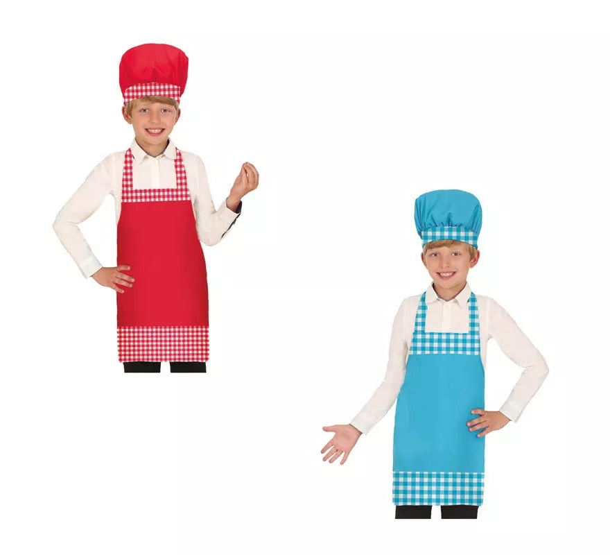Translation missing: pt-PT.Kit de Cocinero infantil: Gorro y Delantal en varios colores