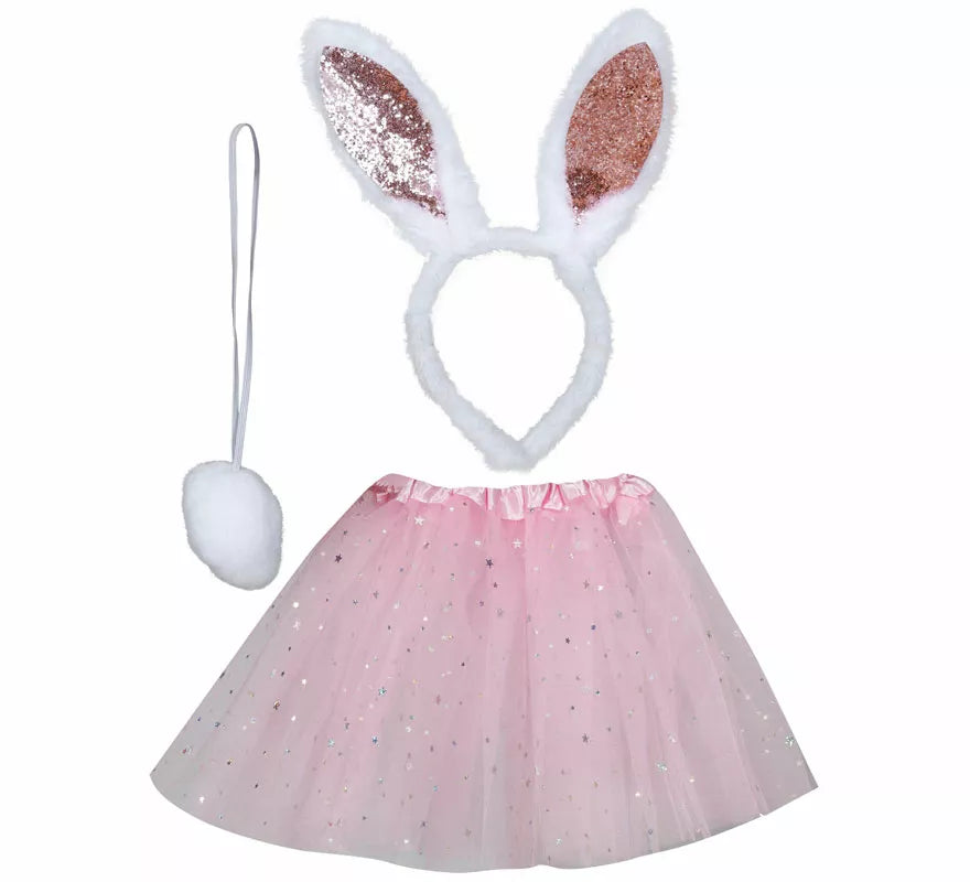 Translation missing: pt-PT.Kit de Conejita infantil: Diadema, cola y falda