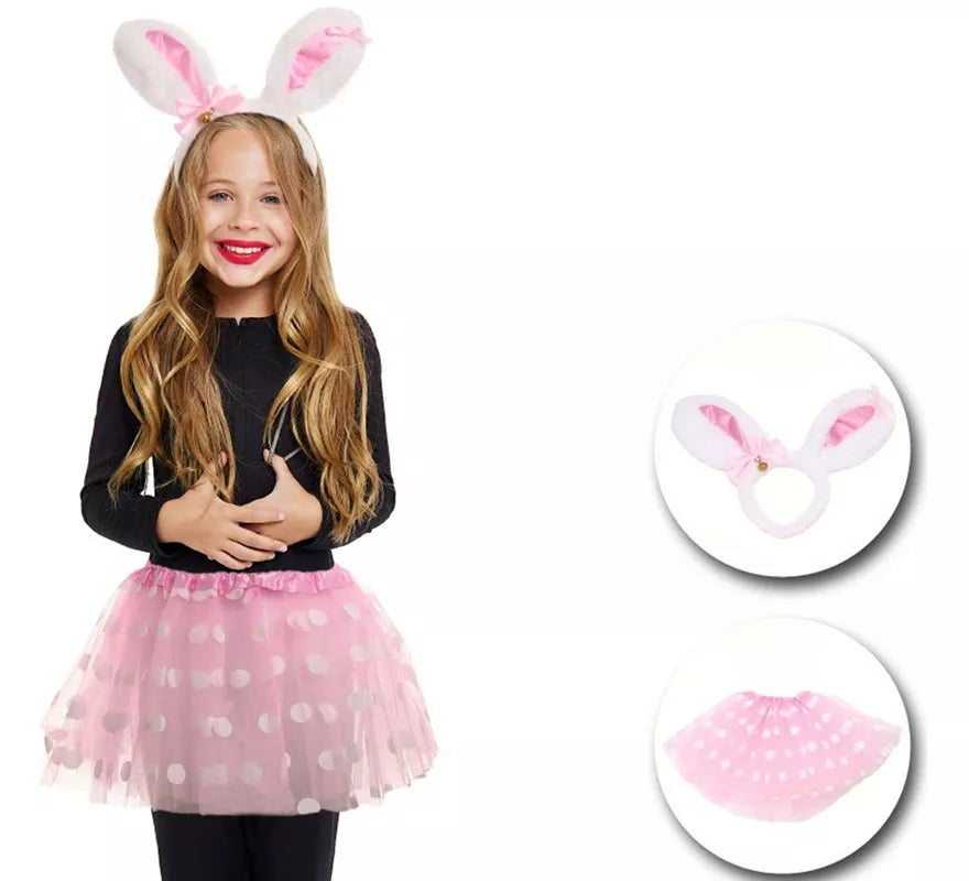 Translation missing: pt-PT.Kit de Conejita Lunares infantil: Tutú y Diadema