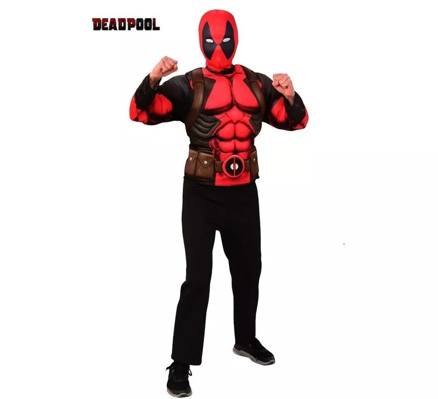 Translation missing: pt-PT.Kit de Deadpool adulto: Top y Máscara
