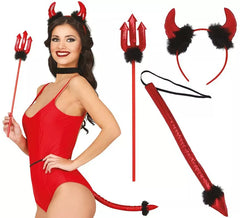 Kit Demoníaco: Tiara, Tridente e Cauda