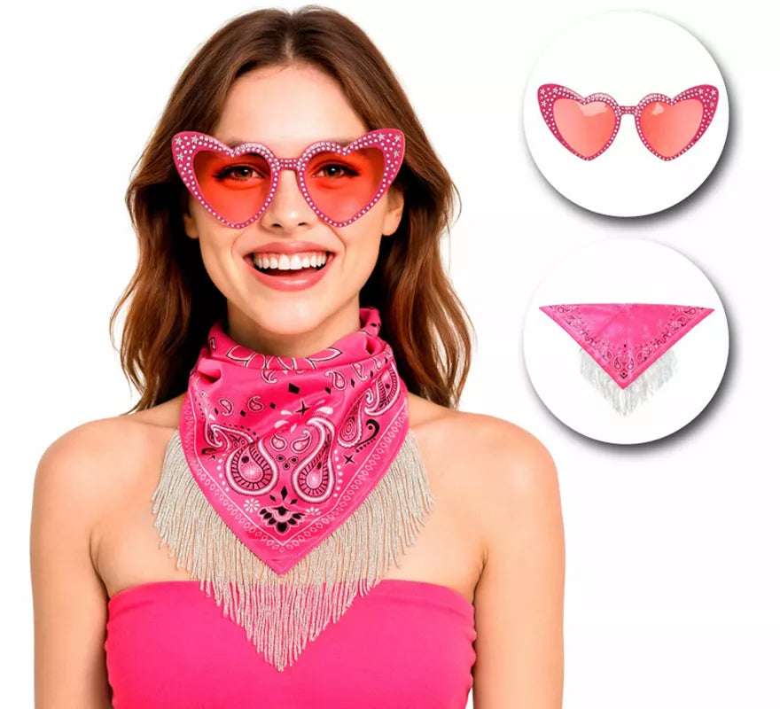 Translation missing: pt-PT.Kit de Despedida rosa para mujer: Pañuelo y Gafas