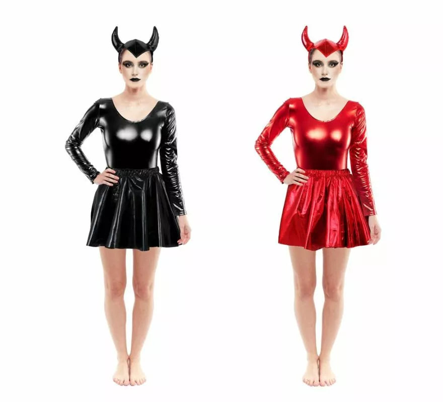 Kit de Diablesa adulta: Falda y diadema en varios colores
